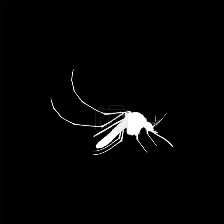 Illustration for Mosquito Silhouette, can use for Art Illustration Pictogram, Website, and Graphic Design Element. Vector Illustration - Royalty Free Image