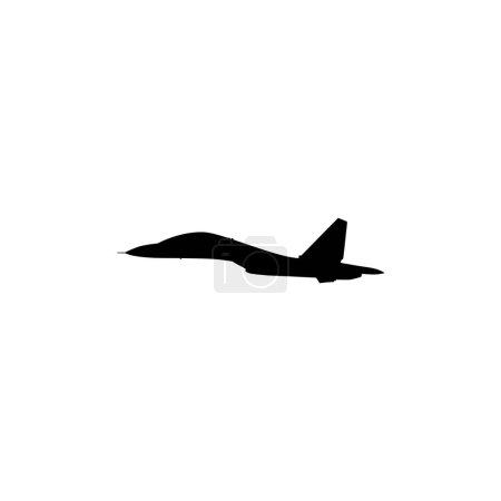 Illustration for Silhouette of the Jet Fighter, Fighter aircraft are military aircraft designed primarily for air-to-air combat. Format PNG - Royalty Free Image