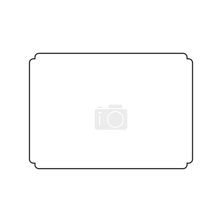 Simple Line Rectangle and or Rectangle Shape, can use for Simple Framework, Text, Quote, Copy Space or for Graphic Design Element. Vector Illustration