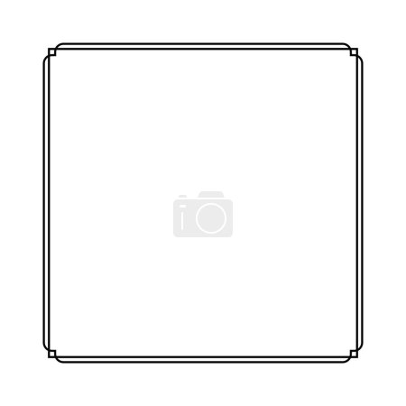 Simple Line Rectangle and or Rectangle Shape, can use for Simple Framework, Text, Quote, Copy Space or for Graphic Design Element. Vector Illustration