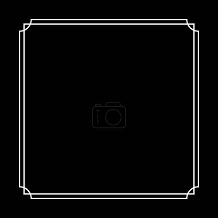 Simple Line Square and or Square Shape, can use for Simple Framework, Text, Quote, Copy Space or for Graphic Design Element. Vector Illustration