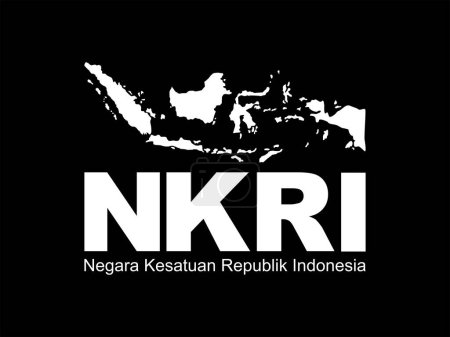 NKRI, Negara Kesatuan Republik Indonesia, Indonesia Map, can use for App, Art Illustration, Website, Pictogram, Infographic, Poster, Banner, Background or Graphic Design Element. Vector Illustrationon