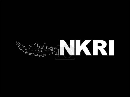 NKRI, Negara Kesatuan Republik Indonesia, Indonesia Map, can use for App, Art Illustration, Website, Pictogram, Infographic, Poster, Banner, Background or Graphic Design Element. Vector Illustration