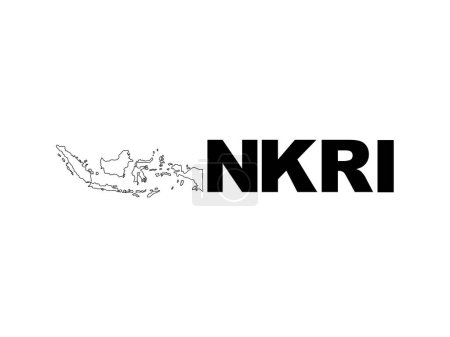 NKRI, Negara Kesatuan Republik Indonesia, Indonesia Map, can use for App, Art Illustration, Website, Pictogram, Infographic, Poster, Banner, Background or Graphic Design Element. Vector Illustrationion