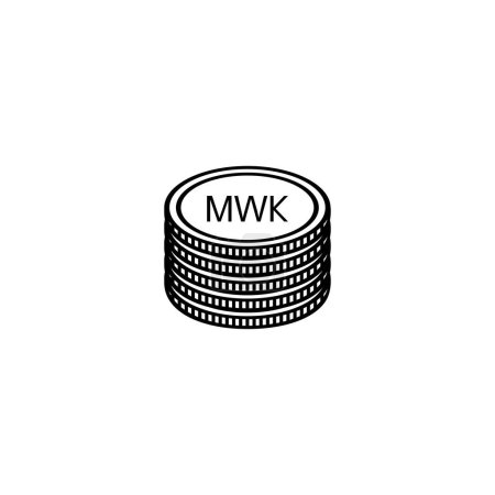 Malawi Currency Symbol, Malawian Kwacha Icon, MWK Sign. Vector Illustration