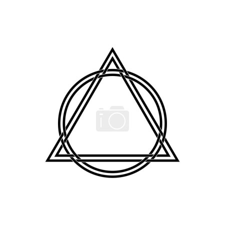 Triangle and Circle Shape Composition, can use for Logo Gram, Apps, Website, Decoration, Ornate, Cover, Art Illustration, or Graphic Design Element. Vector Illustration