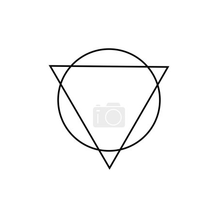Triangle and Circle Shape Composition, can use for Logo Gram, Apps, Website, Decoration, Ornate, Cover, Art Illustration, or Graphic Design Element. Vector Illustration