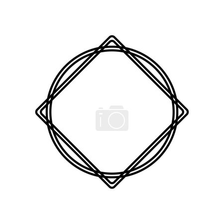 Circle and Rhombus Shape Composition, can use for Logo Gram, Apps, Website, Decoration, Ornate, Frame Work, Cover, Art Illustration, or Graphic Design Element. Vector Illustration