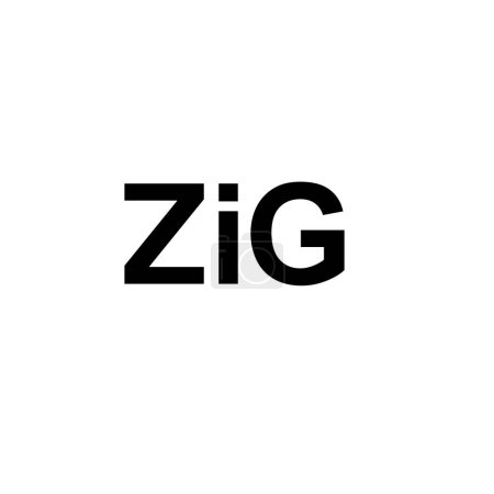 Illustration for New Zimbabwe Currency Symbol, The Zimbabwe Gold Icon, ZiG Sign. Vector Illustration - Royalty Free Image