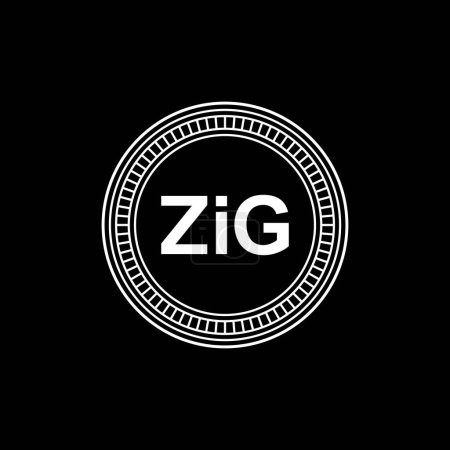 New Zimbabwe Currency Symbol, The Zimbabwe Gold Icon, ZiG Sign. Vector Illustration