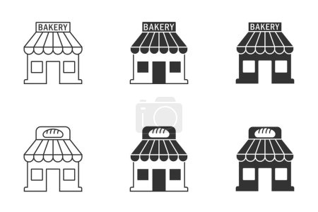 Illustration for Bakery shop icon set. Vector illustration. - Royalty Free Image