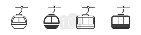 Illustration for Cable car icon. Vector illustration. - Royalty Free Image