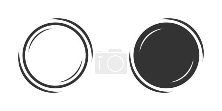 Téléchargez les illustrations : Cercles vides pour vos icônes et éléments de design. Illustration vectorielle. - en licence libre de droit