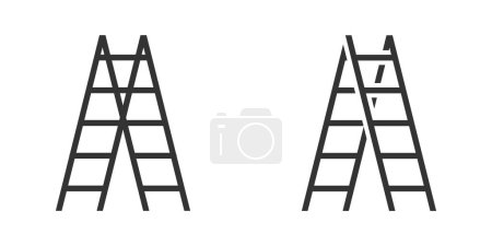 Ladder icon isolated on a white background. Vector illustration. 