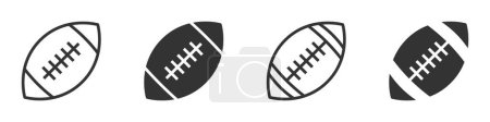 Illustration for American football ball icon. Vector illustration. - Royalty Free Image