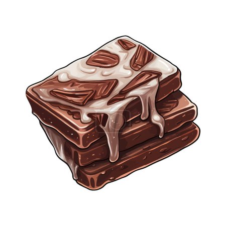 Vector Chocolate Bars Stacked Illustration.