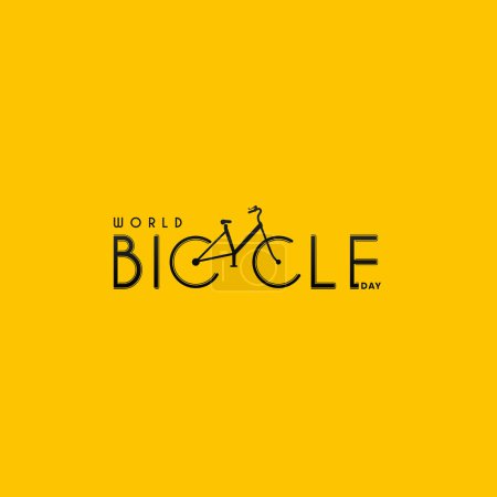 World Bicycle Day. June 3. Holiday concept. Template for background, banner, card, poster etc
