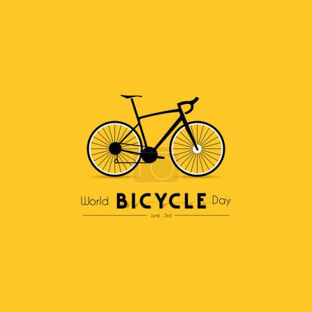 World Bicycle Day. June 3. Holiday concept. Template for background, banner, card, poster etc