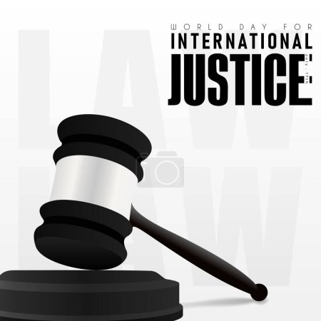 Poster for World International Justice Day, celebrated annually on July 17