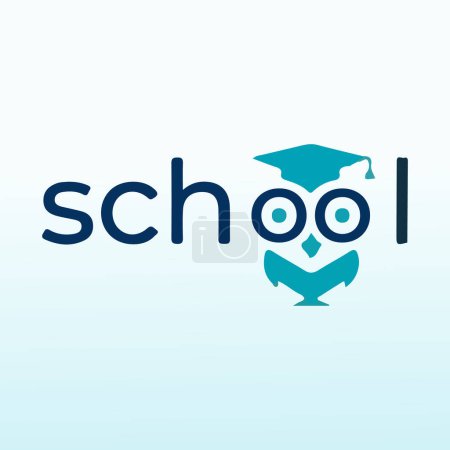 Téléchargez les illustrations : Logo pour une école numérique pour les jeunes professionnels école - en licence libre de droit