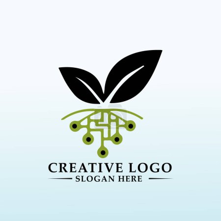 Téléchargez les illustrations : Logo pour une start-up aidant les agriculteurs grâce à l'expertise et la technologie - en licence libre de droit