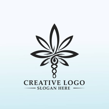 Illustration for Vector Logo for Cannabis Farm - Royalty Free Image
