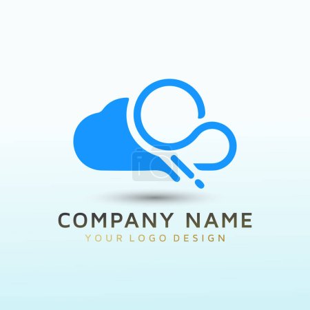 Ilustración de El servicio de consultoría de TI en la nube quiere nuevo logotipo - Imagen libre de derechos
