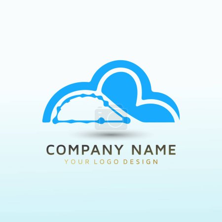 Ilustración de El servicio de consultoría de TI en la nube quiere nuevo logotipo - Imagen libre de derechos