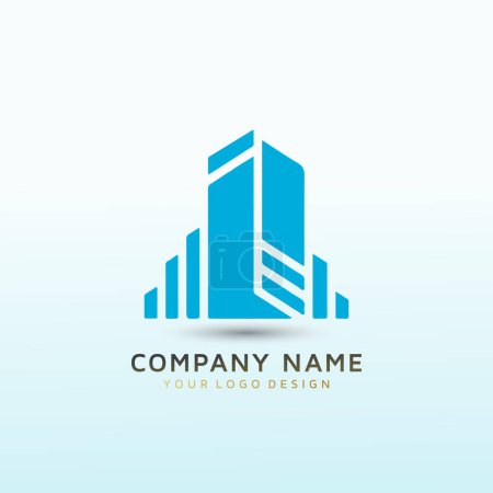Illustration for Design a logo for a real estate investment firm letter fw - Royalty Free Image
