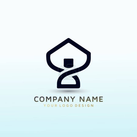 Ilustración de Logotipo moderno para una empresa de tecnología inmobiliaria - Imagen libre de derechos
