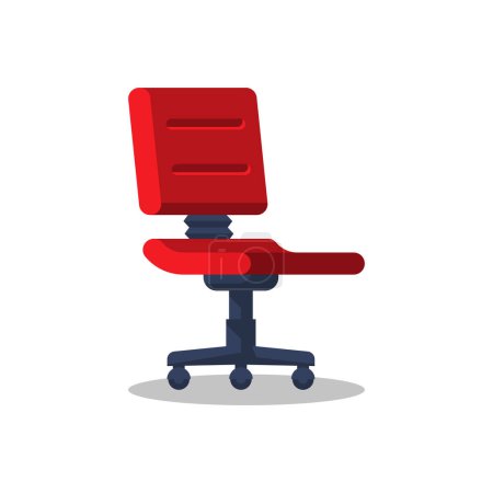 Illustration for Chair flat icon. Armchair cartoon style. Concept vacant. Vector illustration flat design. Isolated on white background. - Royalty Free Image