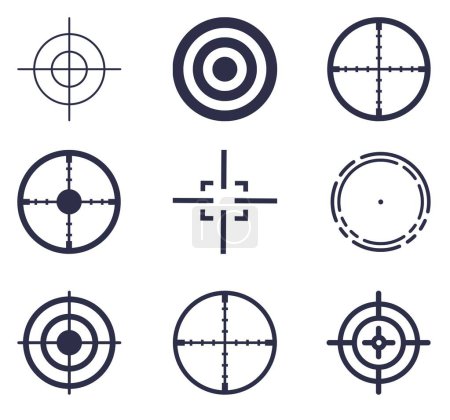 Illustration for A set of sights and targets - Royalty Free Image