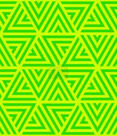 Illustration for Seamless green pattern of triangles with filling for background and packaging - Royalty Free Image