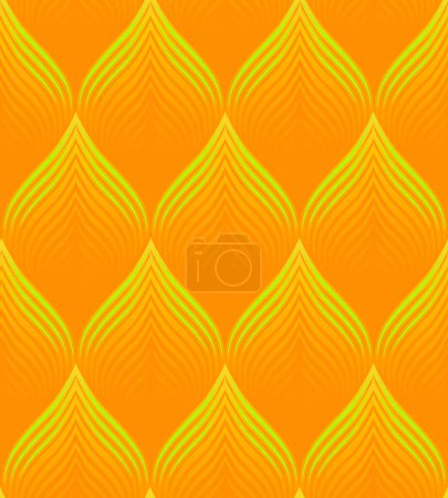 Téléchargez les illustrations : Joli motif orange sans couture. Modèle de pétales vectoriels pour l'emballage et le fond élégant - en licence libre de droit