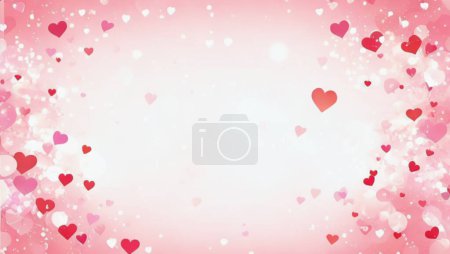 Téléchargez les photos : Hearts copy space for text empty space. Valentine's day concept on pink background - en image libre de droit