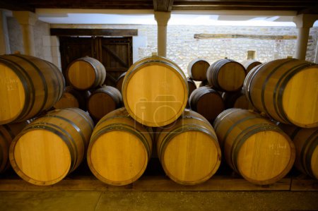 Foto de Ruta del vino en bodegas de dominio en la denominación Pouilly-Fume, vino blanco de viñedos de la denominación Pouilly-Fume cerca de Pouilly-sur-Loire, Borgoña, Francia. - Imagen libre de derechos