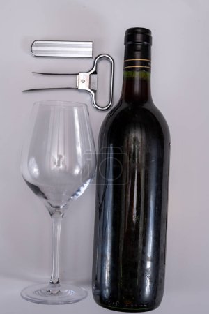 Corkscrew for opening of very old vintage bottles of wine, twin-prong cork puller can extract stopvper without damage, on white background copy space isolated