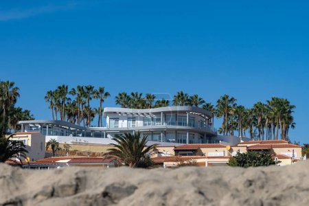 Foto de Vistas al complejo turístico de Costa Calma, Fuerteventura, Islas Canarias, España en invierno - Imagen libre de derechos
