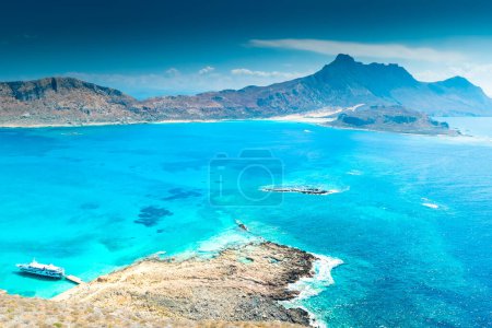 Photo for Crystal clear water of the Balos Lagoon, Crete, Greece - Royalty Free Image