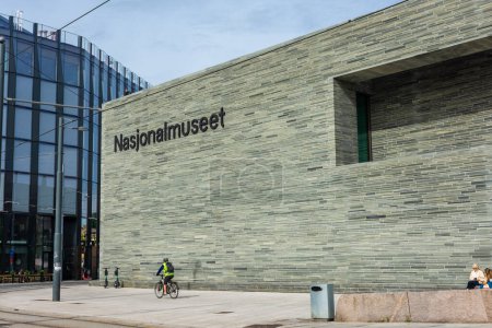 Téléchargez les photos : Oslo, Norway, 7 August 2022: view of the modern National Museum of Norway - en image libre de droit