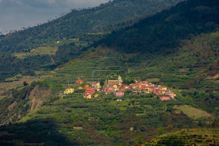 Photo for Colorful town of Volastra, Liguria - Royalty Free Image