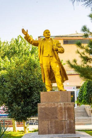 Photo for Penjikent, Tajikistan, 20 August 2023:Statue of Lenin in the streets of Panjakent - Royalty Free Image