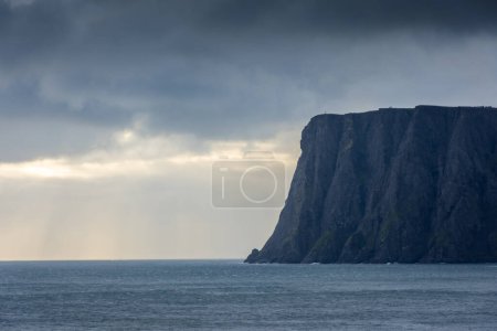 Cliff of the North Cape and the Arctic Ocean from Knivskjellodden, the true northernmost point of Europe
