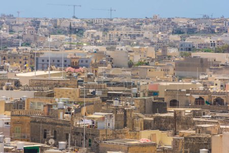 Paysage urbain de Victoria, principale ville de l'île de Gozo, Malte