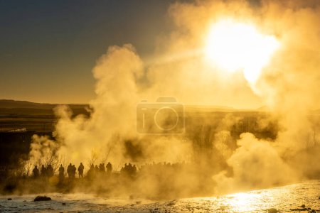 Hot spring near Stokkur geyser - Iceland