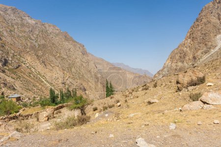 Foto de Valle de las montañas Zeravshan, Tayikistán - Imagen libre de derechos