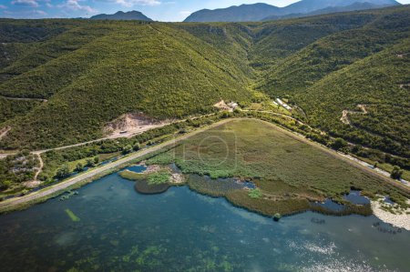 Photo for Aerial drone view of National Park - Hutovo Blato, Bosnia and Herzegovina. High quality photo - Royalty Free Image