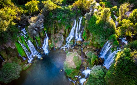 Photo for Aerial view of Kravica Waterfalls - Vodopad Kravica, Bosnia and Herzegovina. High quality photo - Royalty Free Image