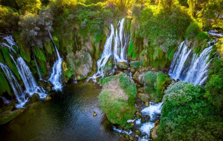 Photo for Aerial view of Kravica Waterfalls - Vodopad Kravica, Bosnia and Herzegovina. High quality photo - Royalty Free Image