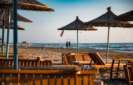 Foto de Vista de la playa Spille en Albania. Foto de alta calidad - Imagen libre de derechos